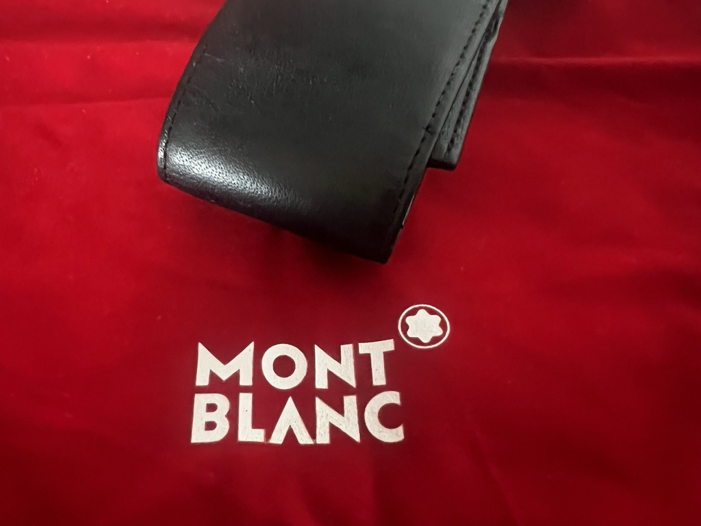 🔴 MONTBLANC custodia penna stilografica e sfera Meisterstuck pelle 2-3 posti