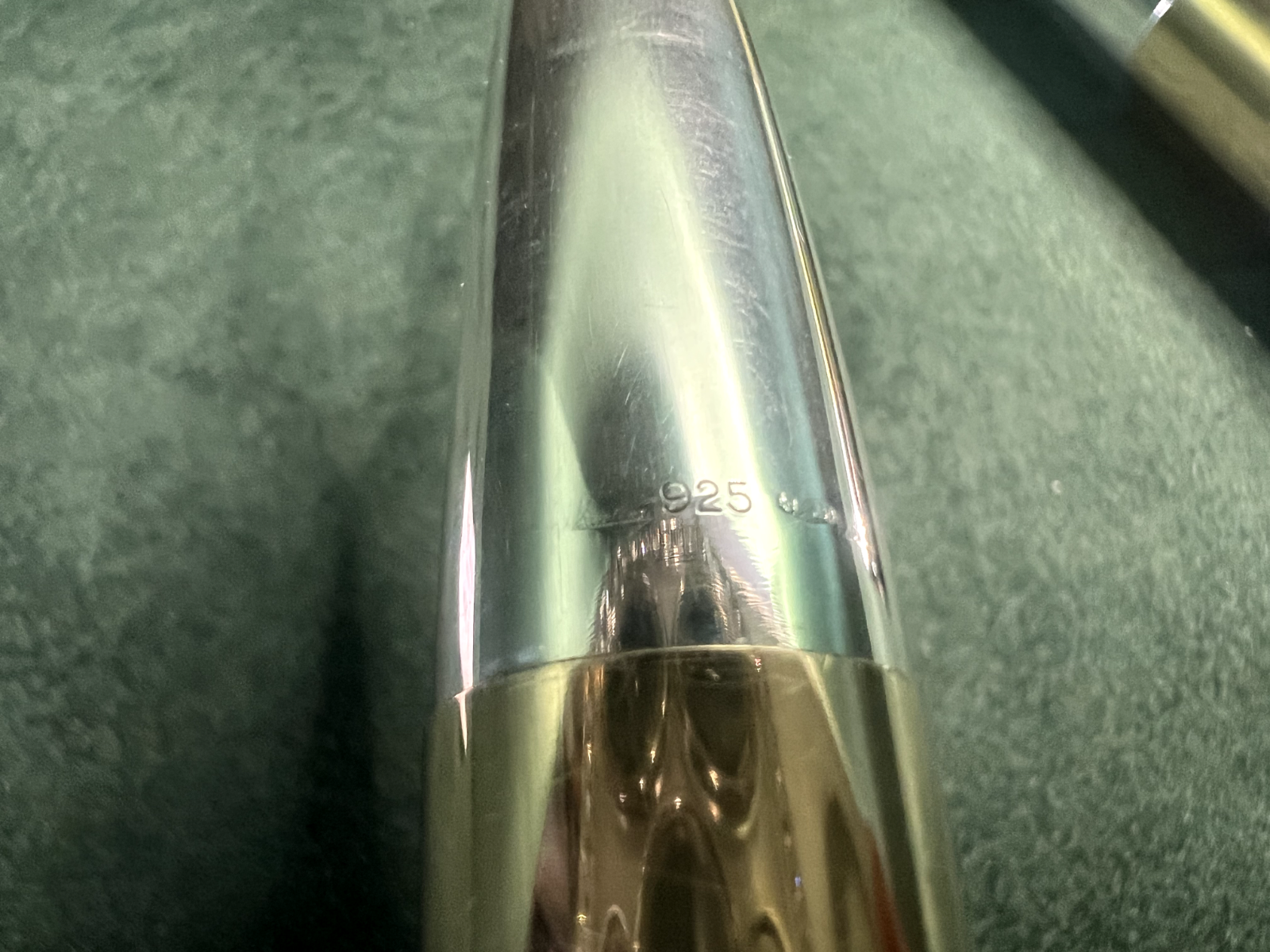 🔴 Seltener, zweifarbiger Kugelschreiber aus massivem 925er Silber mit hohem Gewicht 