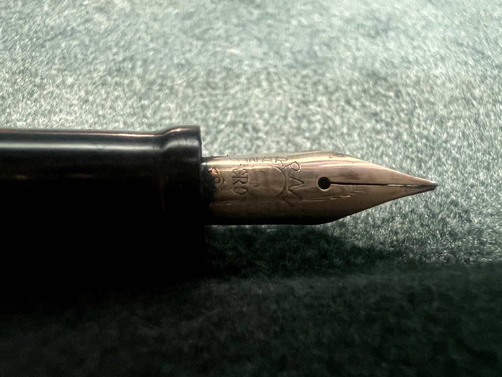 Red Lever Fountain Pen Gold Nib Patent Pat Jan 25.04 Vintage 1920