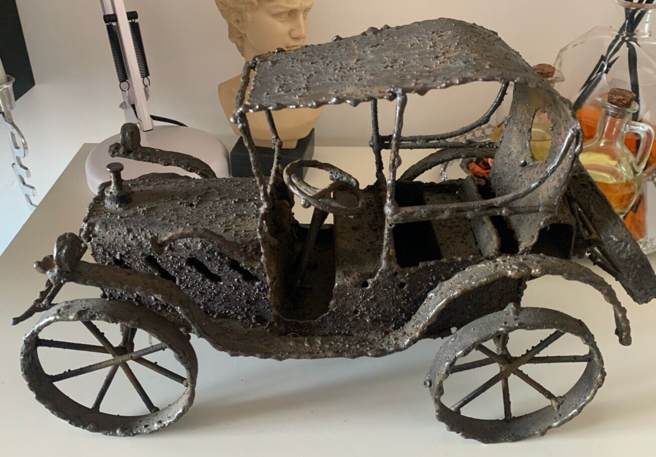 🔴 FORD T car model in solid HAND FORGED IRON 3,100 kg vintage 