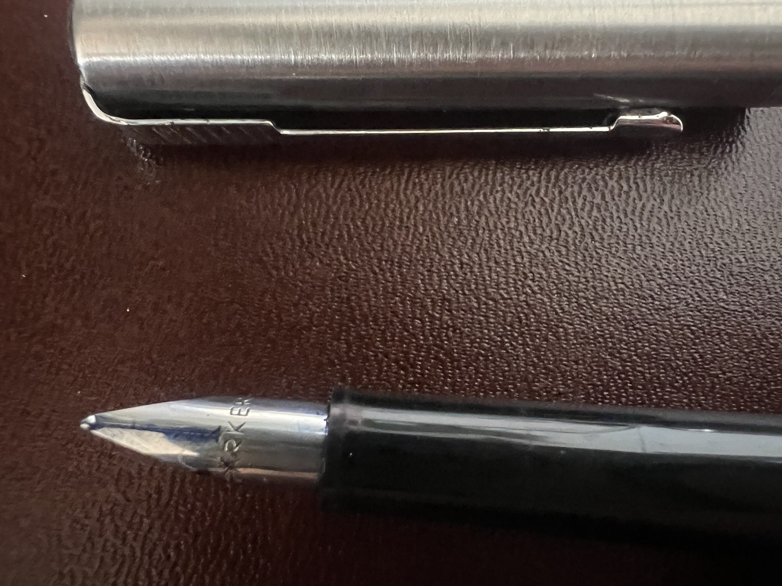 Parker Stylo-Plume Stylo à Plume Bleu Chrome M Avec Cartouches Écrit Vintage