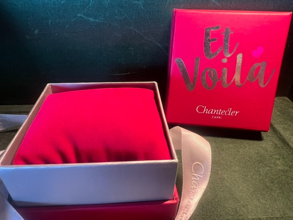 🔴 CHANTECLER scatola bracciale braccialetto custodia astuccio cofanetto rosa