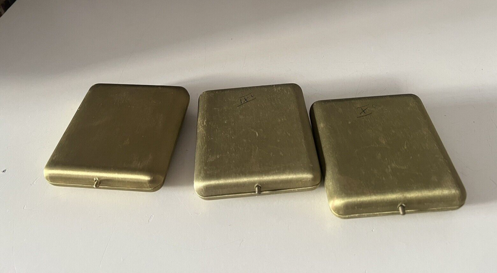 🔴 VATICANO scatole medaglie monete astucci custodie tessuto verde papi 3 PEZZI