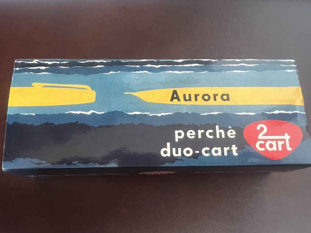 🔴 AURORA penna stilografica Duo Cart pennino M a cartuccia scrive