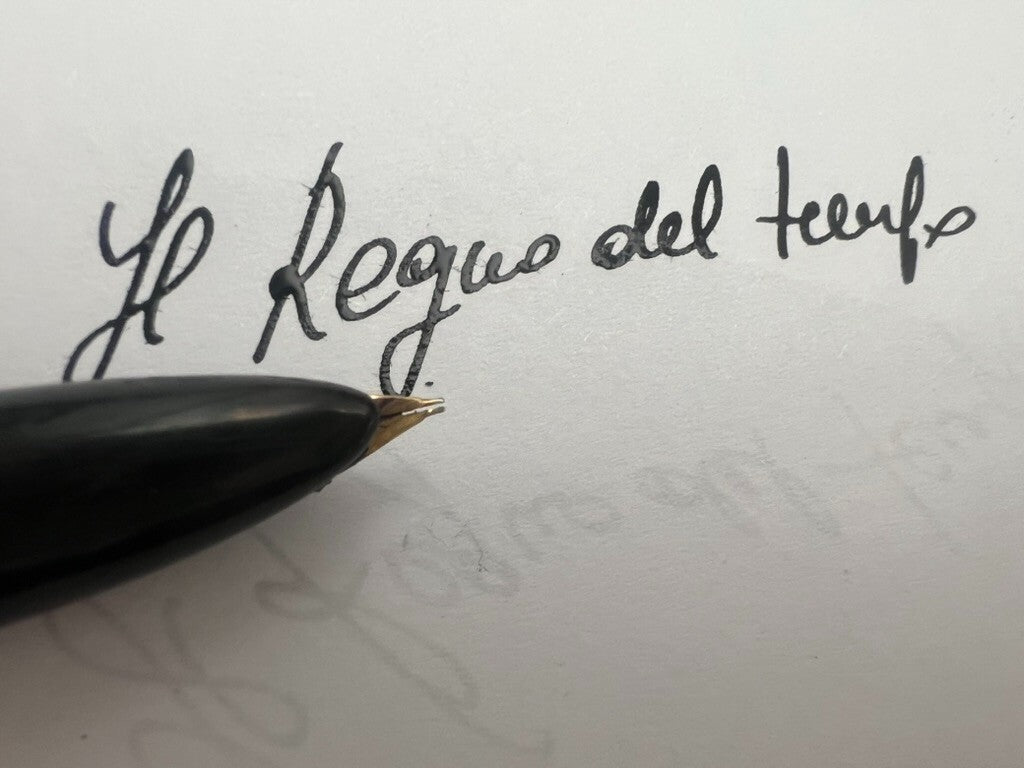Stylo-Plume Stylo à Plume Noire Piston Aerodinamico Or Écrit Vintage C 