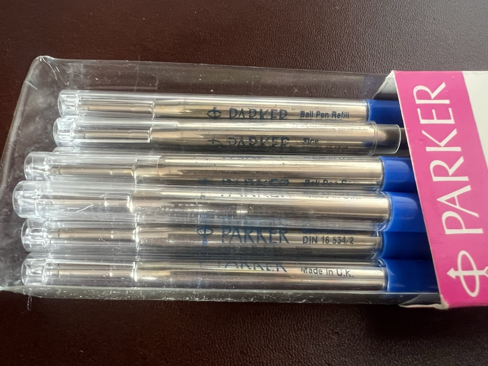 🔴 PARKER refill penna Standard BLU F lotto 8 pezzi BALLPEN ricarica ricambio