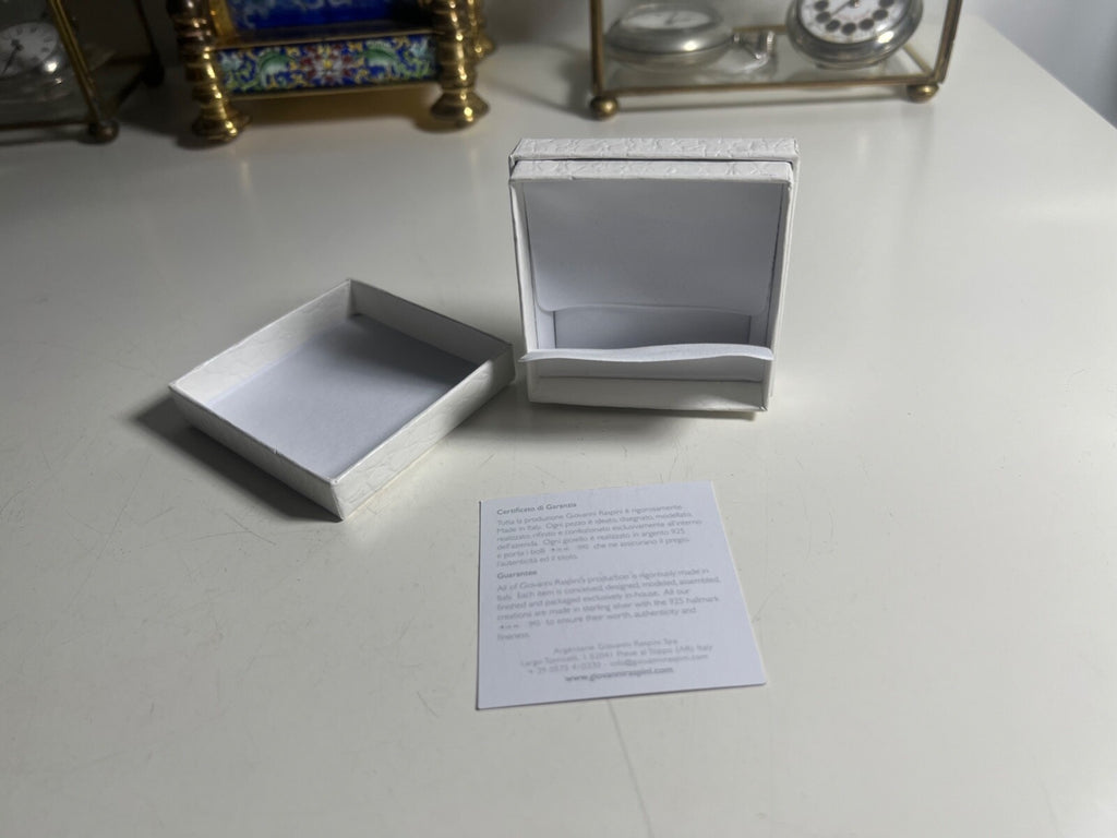 🔴 RASPINI Schmuckkästchen, Etui, Aufbewahrungsbeutel und Garantie 