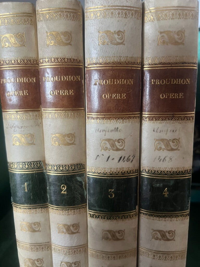 🔴 Books TREATY ON THE DOMINION OF PROPERTY Proudhon Italian old 1844 