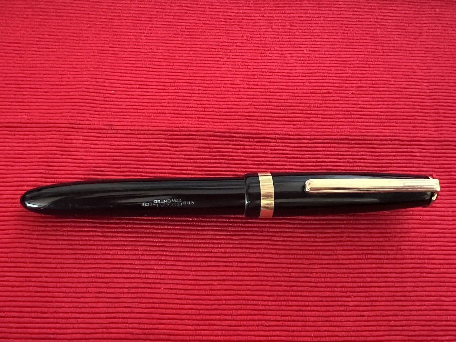 🔴 THE ROYAL PEN penna stilografica celluloide a pulsante SCRIVE vintage