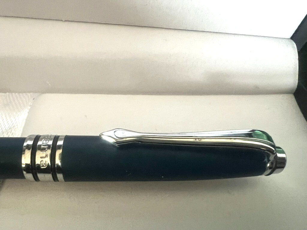 🔴 OSAMA penna sfera lacca blu cromata meccanismo a rotazione scrive