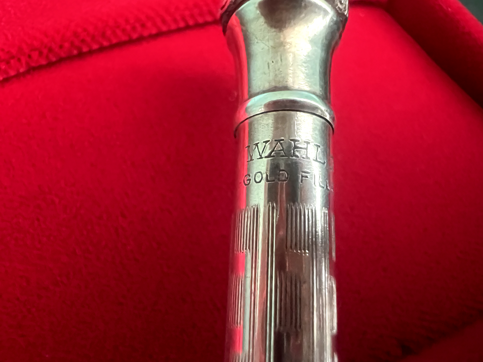 🔴 WHAL EVERSHARP matita meccanica laminata oro cesellata scrive vintage