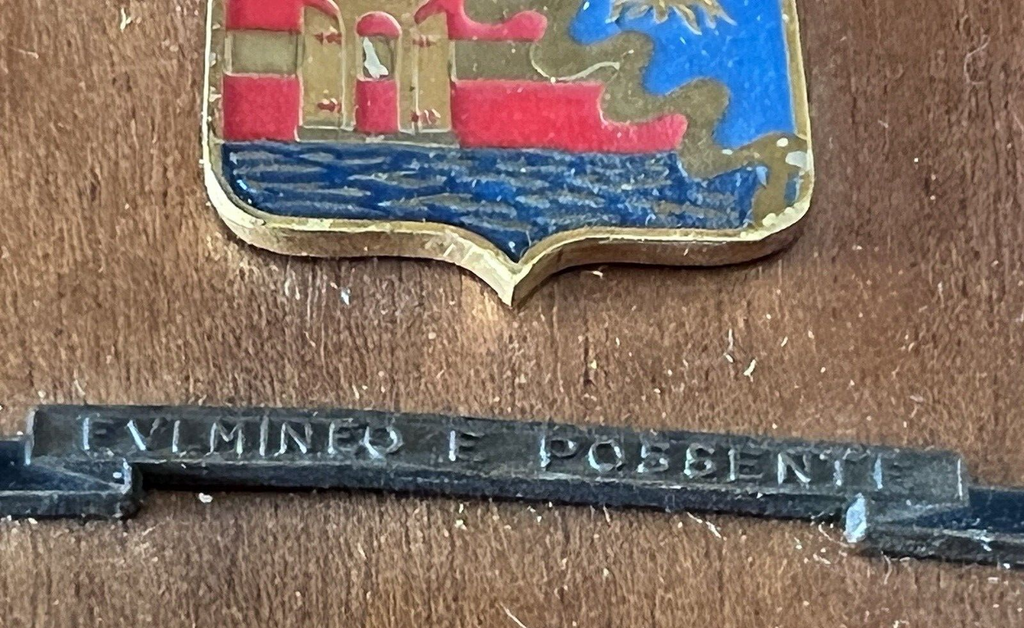 🔴 Crest 132 REGGIMENTO ARTIGLIERIA CORAZZATA ARIETE scudo legno metallo