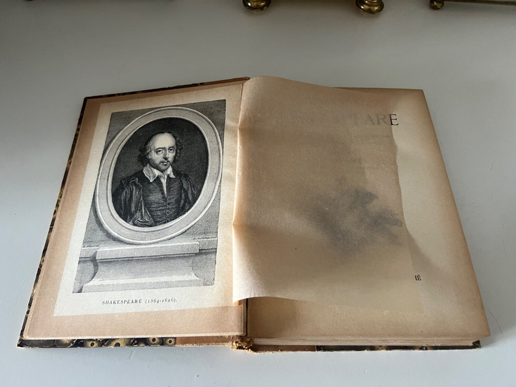 🔴 SHAKESPEARE French special edition book antique 1899 portrait engraving 