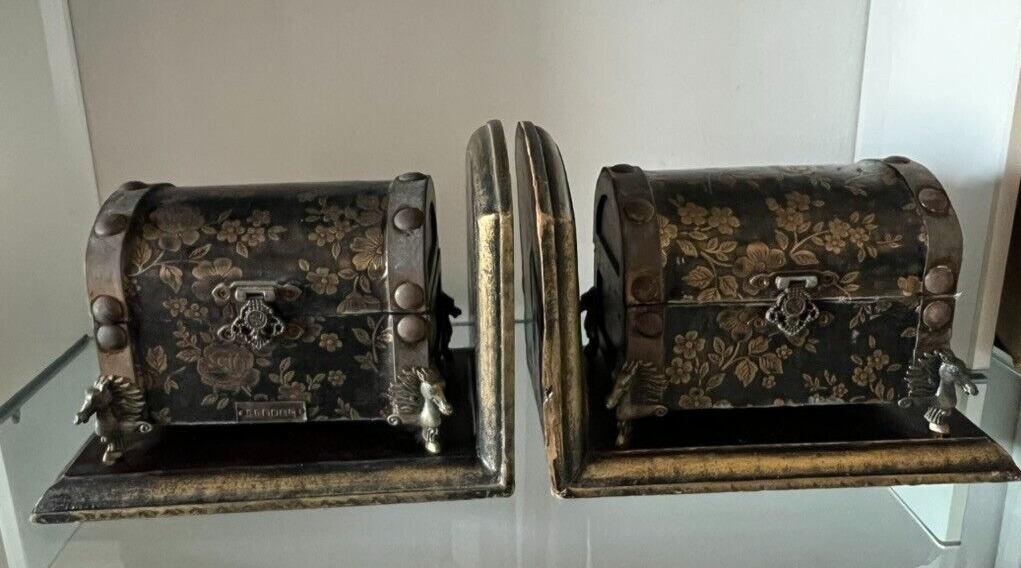 Serre-Livres Bois Fait Main Avec Bazars Coffrets Senora Vintage 