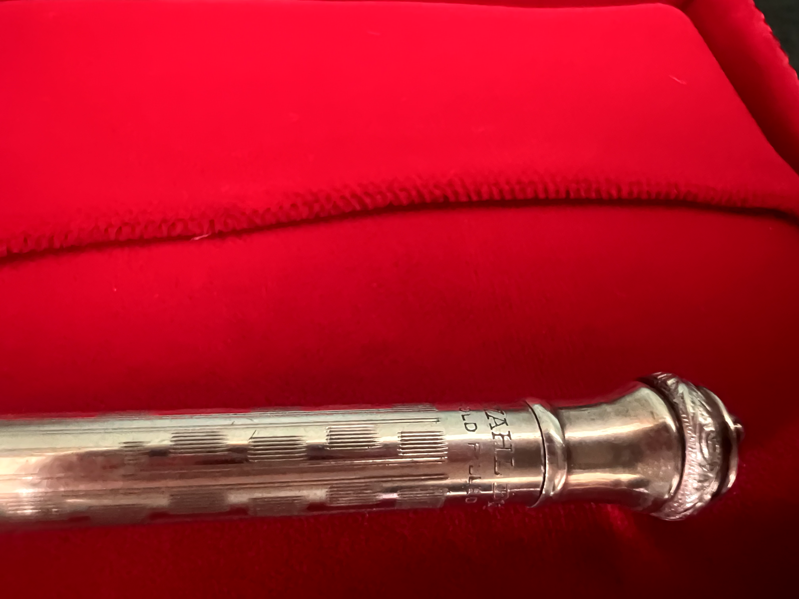 🔴 WHAL EVERSHARP matita meccanica laminata oro cesellata scrive vintage