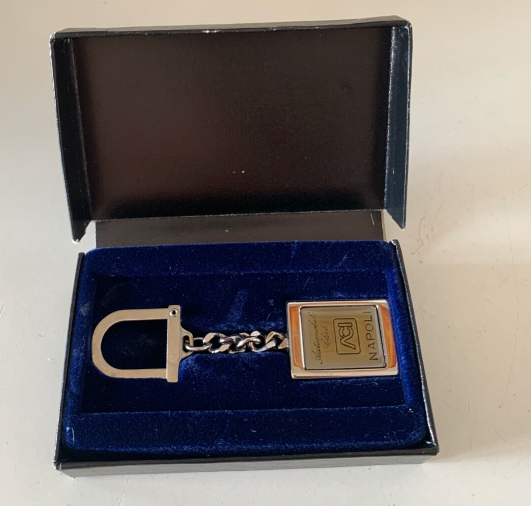 Porte-Clés Automobile Club Naples Aci Métal avec Étui