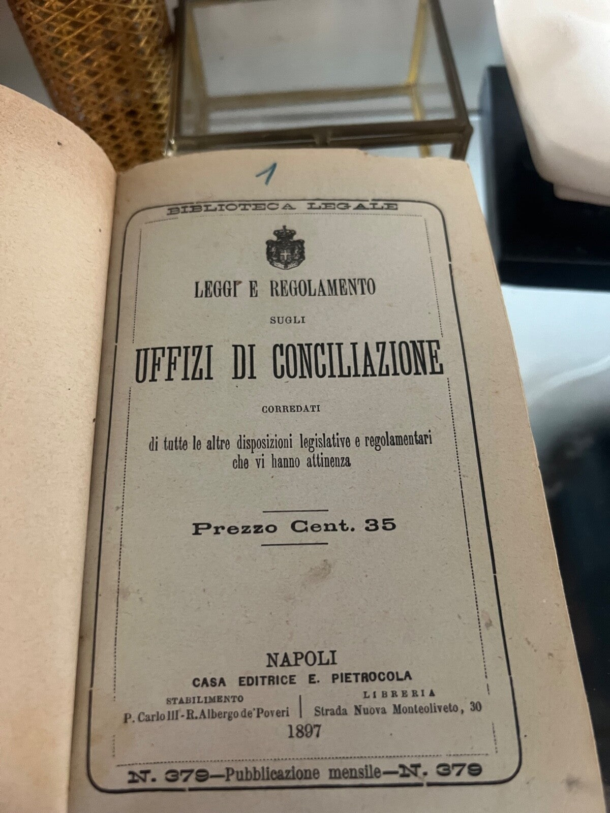 🔴 Book KINGDOM OF ITALY laws and regulations THE REFORM Naples 1897 Antique RARE 