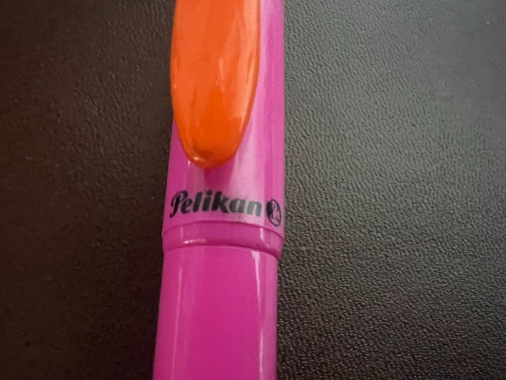🔴 PELIKAN penna stilografica Primapenna rosa arancione mai usata M vintage