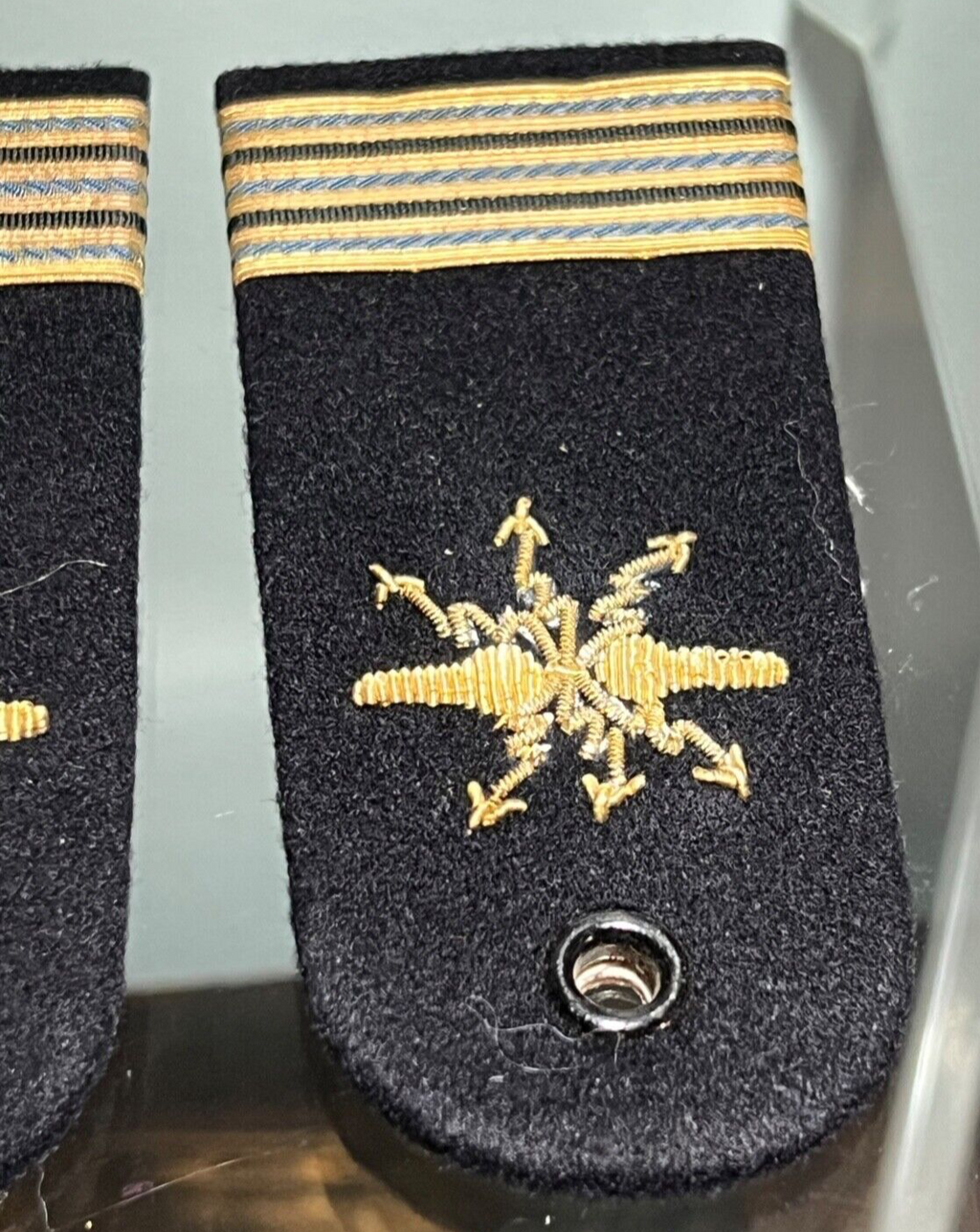 Marine Militaire Bretelles Vêtement 3 Classe Opérateur Radio Tissu Originales