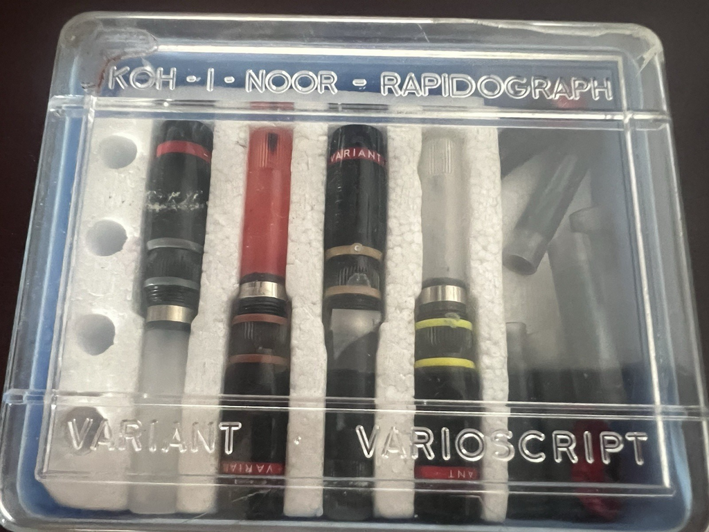 Rotring Penne Koh-I-Noor Set Variant Varioscript Rapidograph Pen Expansion Cru