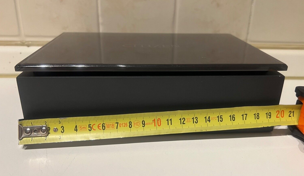 🔴 CITIZEN scatola box orologio Eco drive stiletto rigido custodia