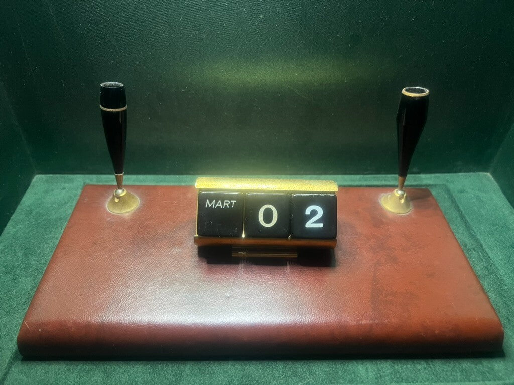 🔴 Base penna sfera stilografica sfera stiloforo dadi calendario scrivania