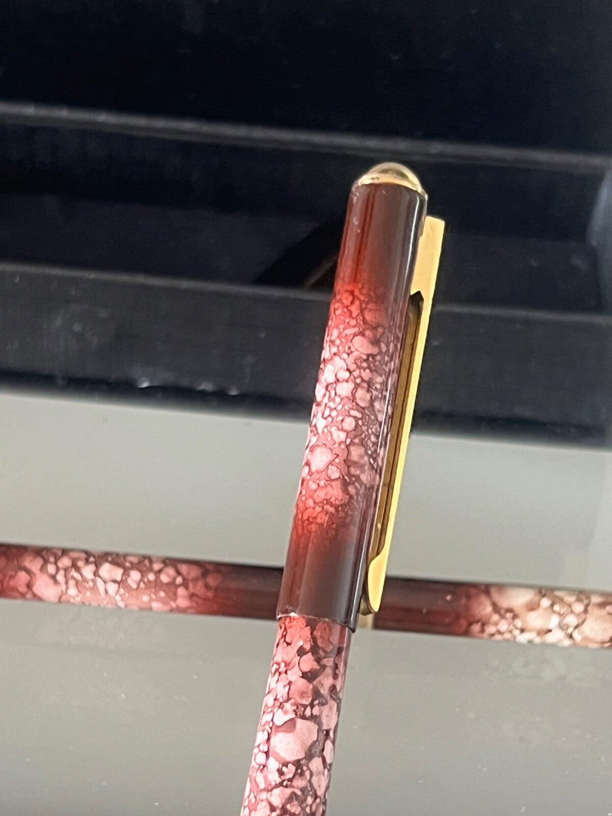 🔴 ZOLA MARK II penna sfera + roller LACCA marmorizzate scrivono vintage