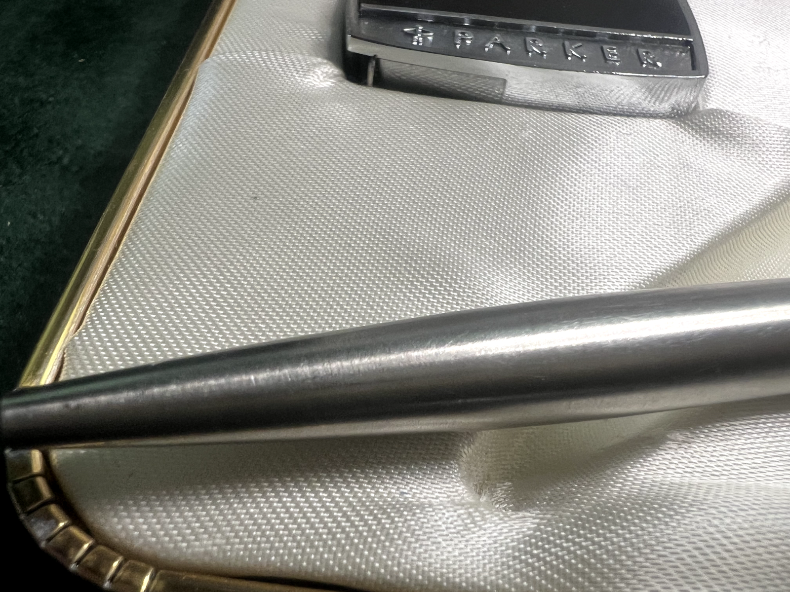 🔴 PARKER penna sfera cromata CON METRO lacca garanzia ed astuccio