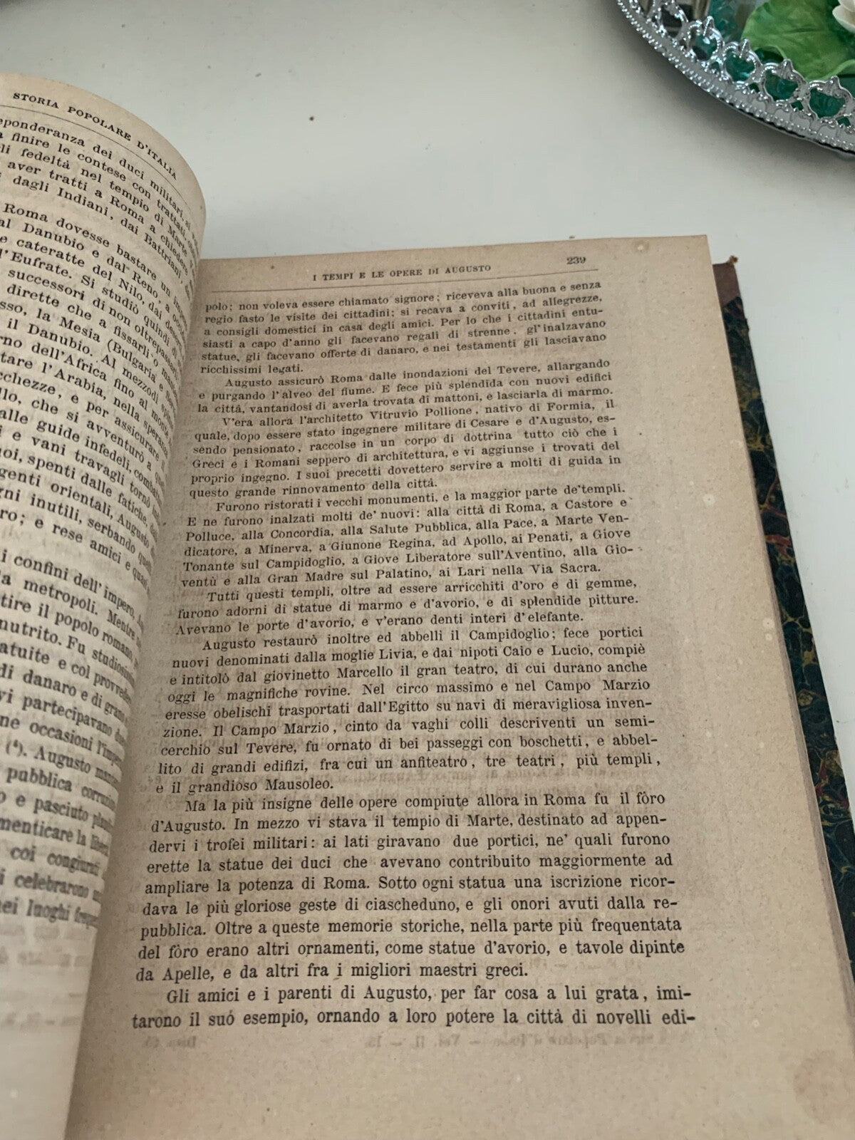 Antique Livre Storia Populaire D'Italie Origines Jusqu'À Roma Oscar Pio 1871
