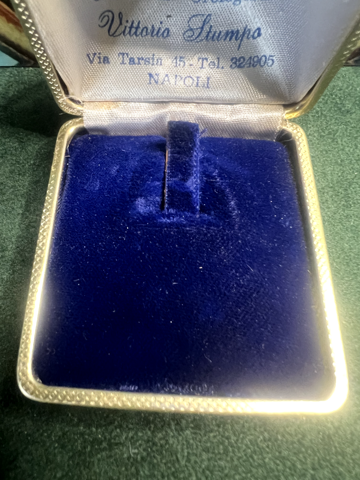 Boîte Anneau Trousse Housse Bijou Bord Métal Vintage