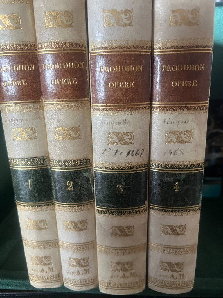 🔴 Books TREATY ON THE DOMINION OF PROPERTY Proudhon Italian old 1844 