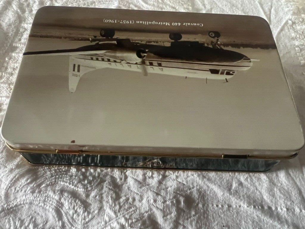 🔴 ALITALIA scatola latta MAGNIFICA Convaiar 440 Metropolitan vintage