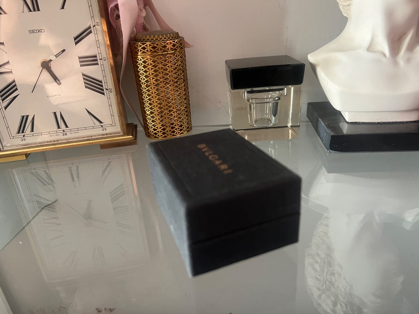 🔴 BULGARI scatola anello pendente astuccio custodia gioiello e contro scatola