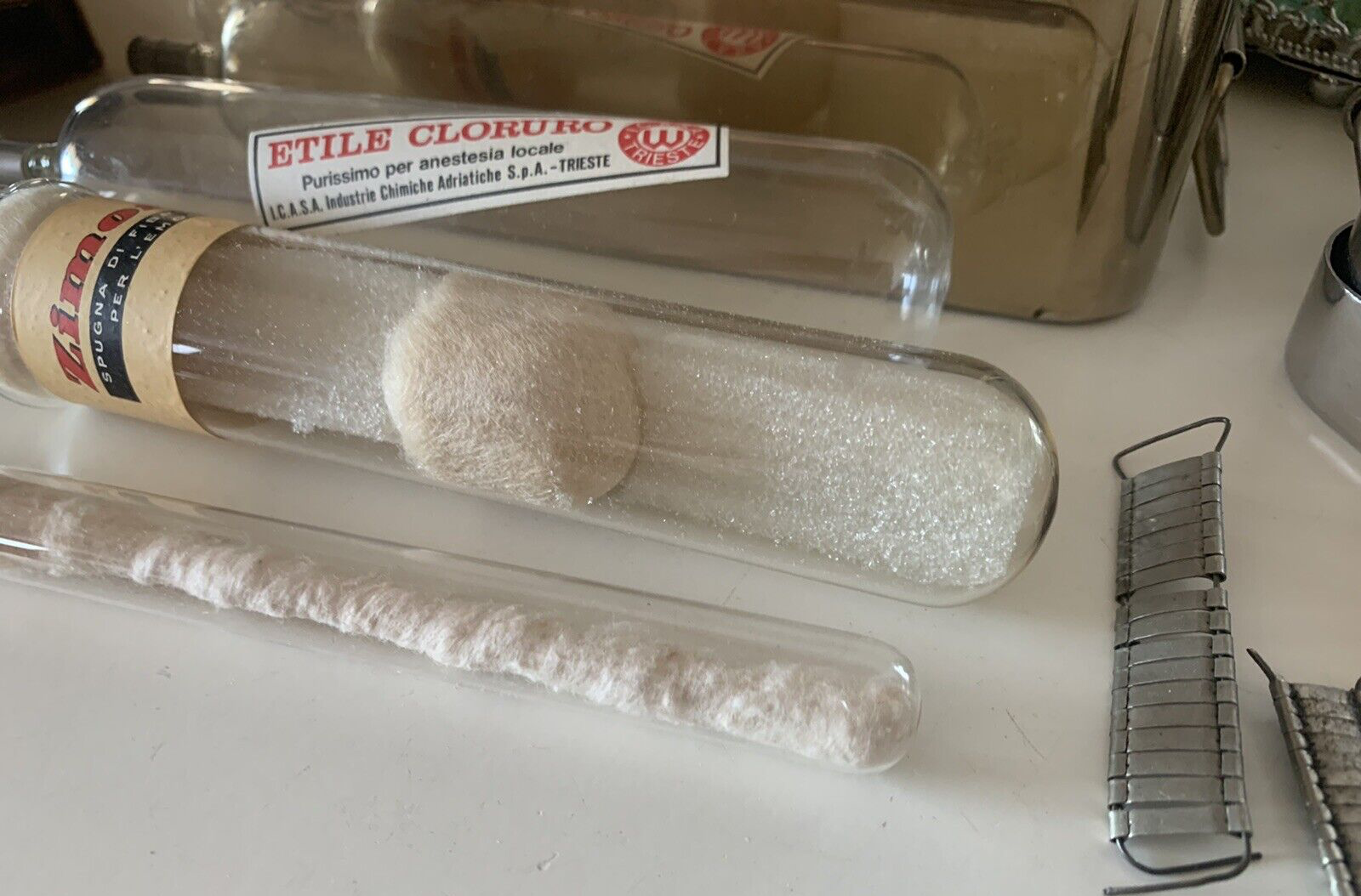 Ampullen Médicale Laboratoire Verre Soufflé Et Zimospuma Vintage
