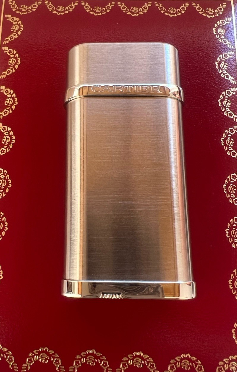 🔴 CARTIER accendino CA120116 finitura platino libretti garanzia e scatola NOS