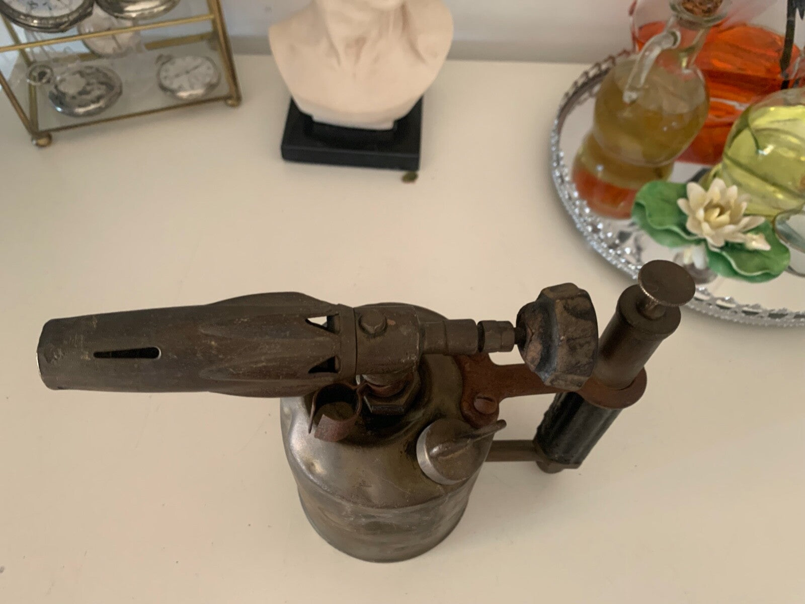 🔴 Vintage Collectible Blacksmith Metal Blowtorch 
