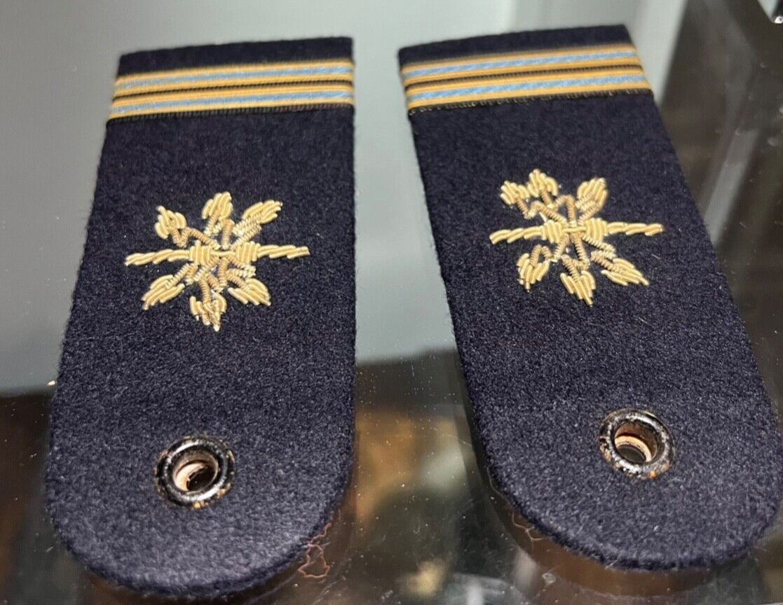 Marine Militaire Bretelles Vêtement 2 Classe Opérateur Radio Tissu Originales