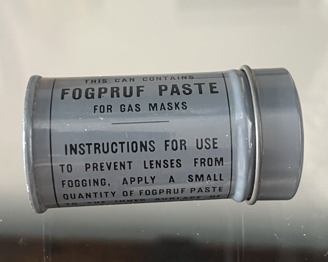 🔴 Original versiegelte Vintage-US-FOGPRUF-PASTE Gasmaskenpaste 