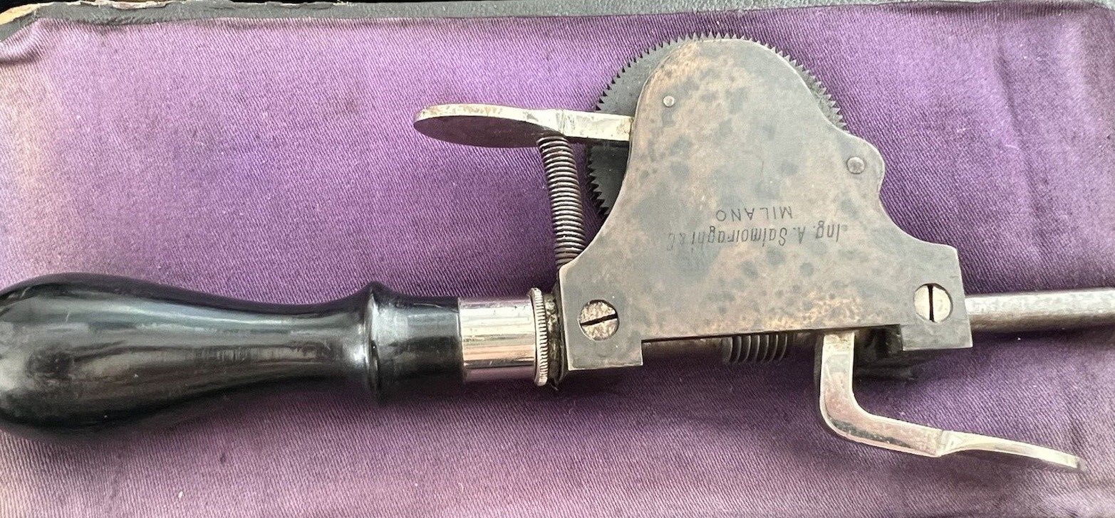 🔴 FILOTECNICA SALMOIRAGHI Tachimetro meccanico portatile x officina antico 1880