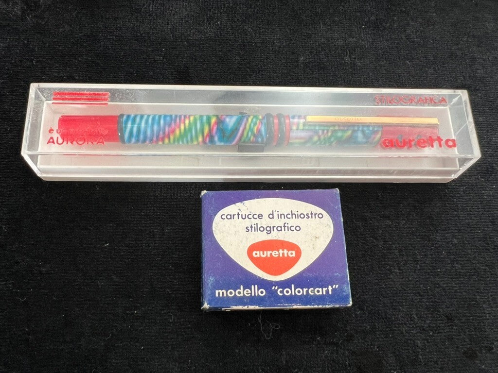 Auretta Stylo-Plume Stylo à Plume par Aurora Rouge Jungle Cartouches Cru 1970