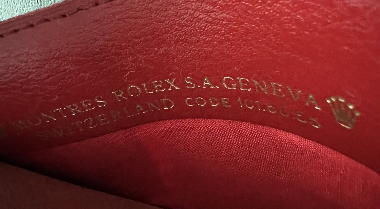 🔴 ROLEX porta garanzia portagaranzia uomo pelle rossa 101.60.55 vintage