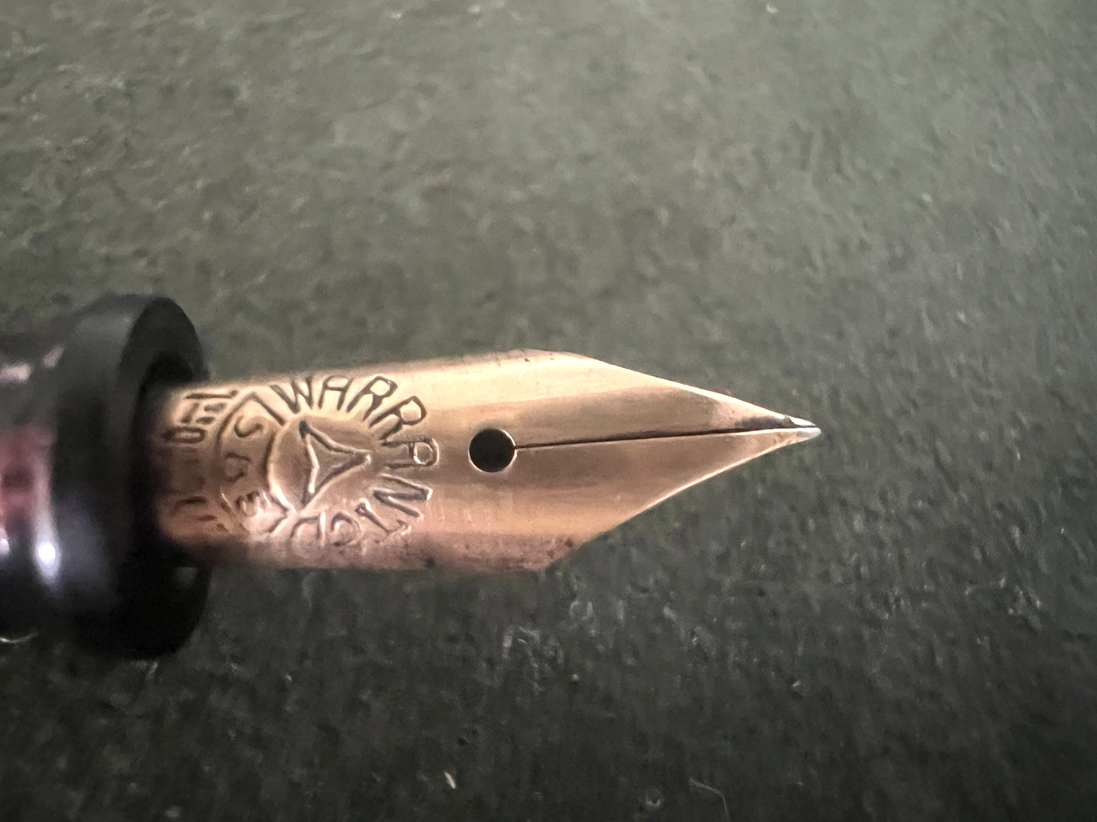 AURORA Füllfederhalter Novum Grün Zelluloid Hebel Goldfeder Vintage '30 