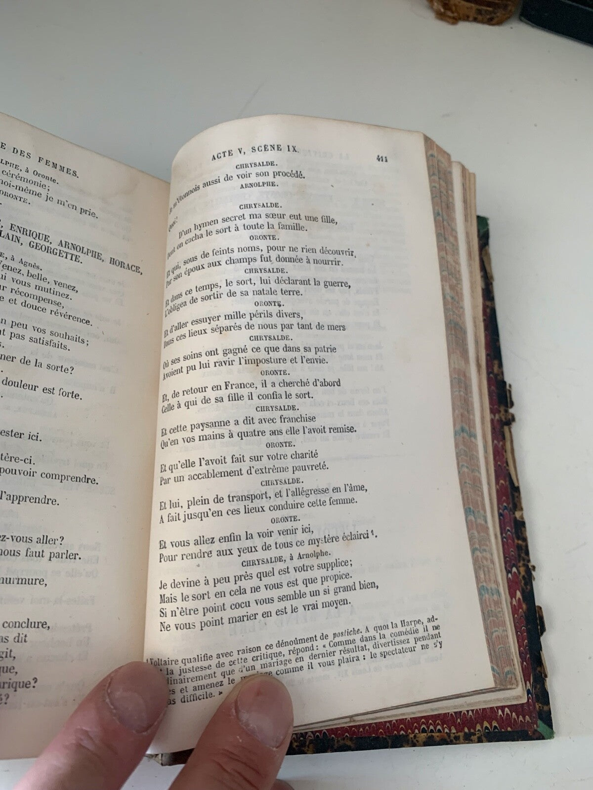 🔴 OUVRES COMPLETES De Moliere 1 volume by Voltaire antique book 1890 