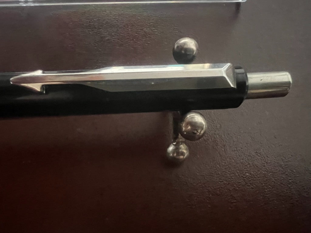🔴 PARKER penna sfera Vector nero cromata pulsante a scatto scrive vintage
