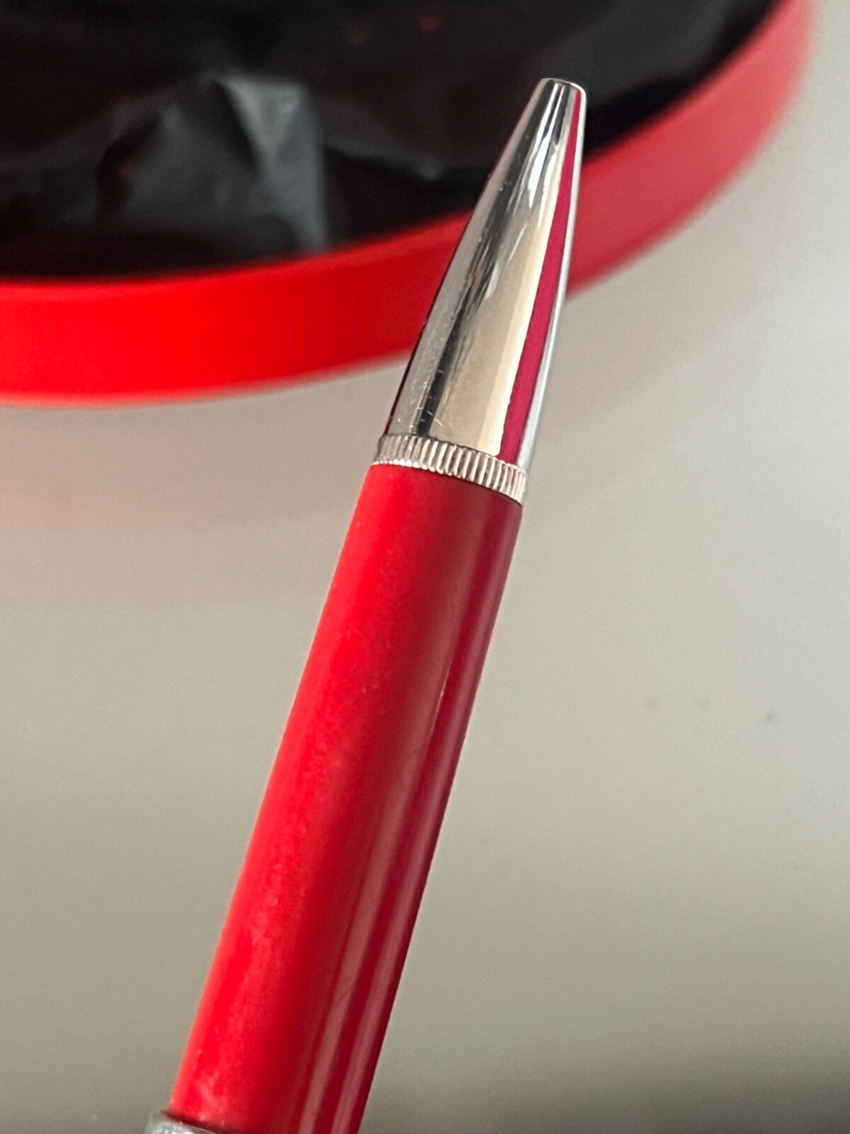 Ferrari Pen Sphere Red with Logo Prancing Horse Marking with Box