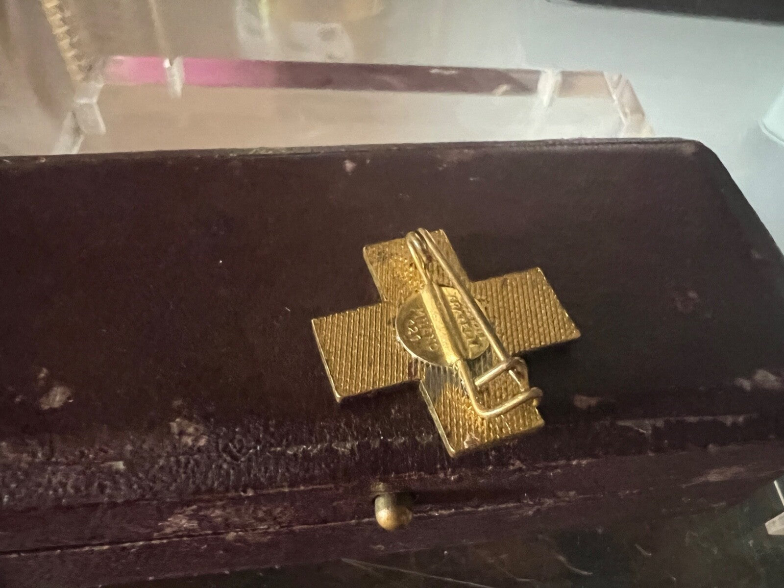 🔴 NLD Medaglie CROCE ROSSA CARITAS per giacca camicia smalti segna nome VINTAGE