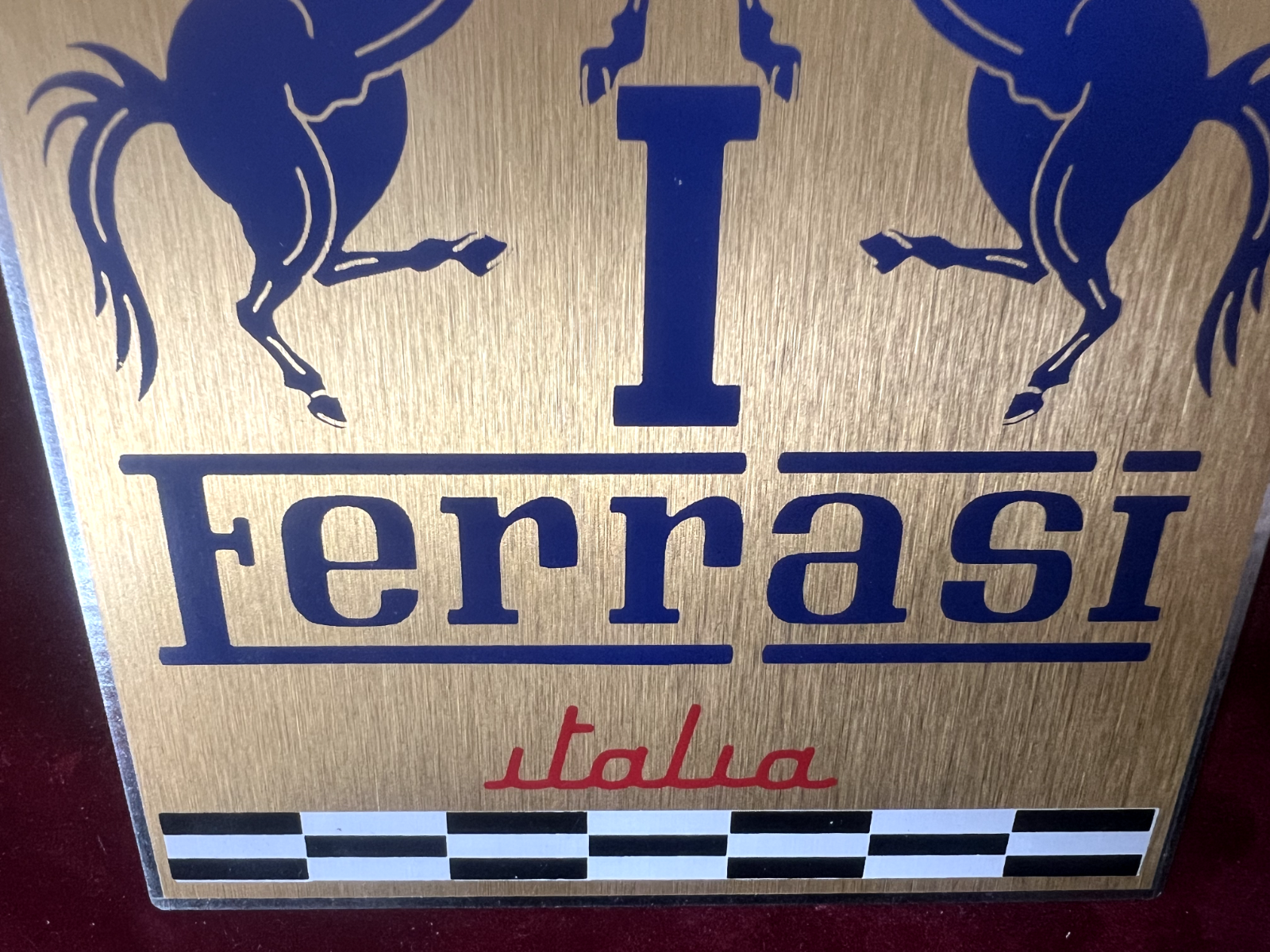 Ferrari Auto Italien International Club Schild Wandschild Metall Vintage 
