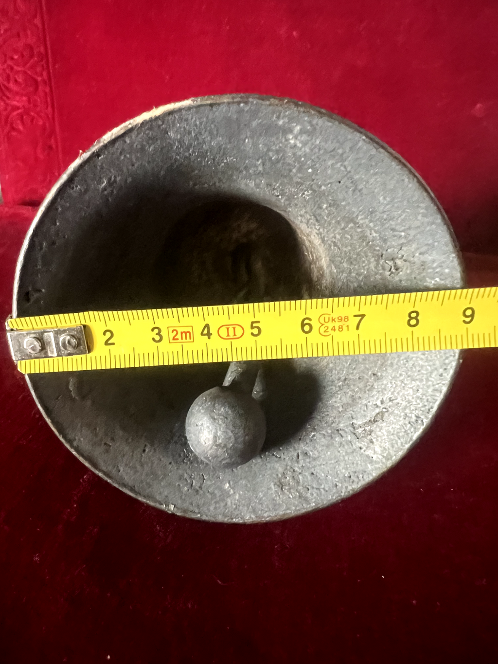 🔴 CAMPANELLO campanella campana metallo bronzo statua Napoleone h 12 cm vintage