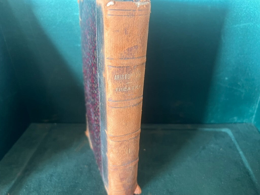 🔴 Libro TEATRO D'ARISTOPHANE in lingua francese 2 toma antico del 1896