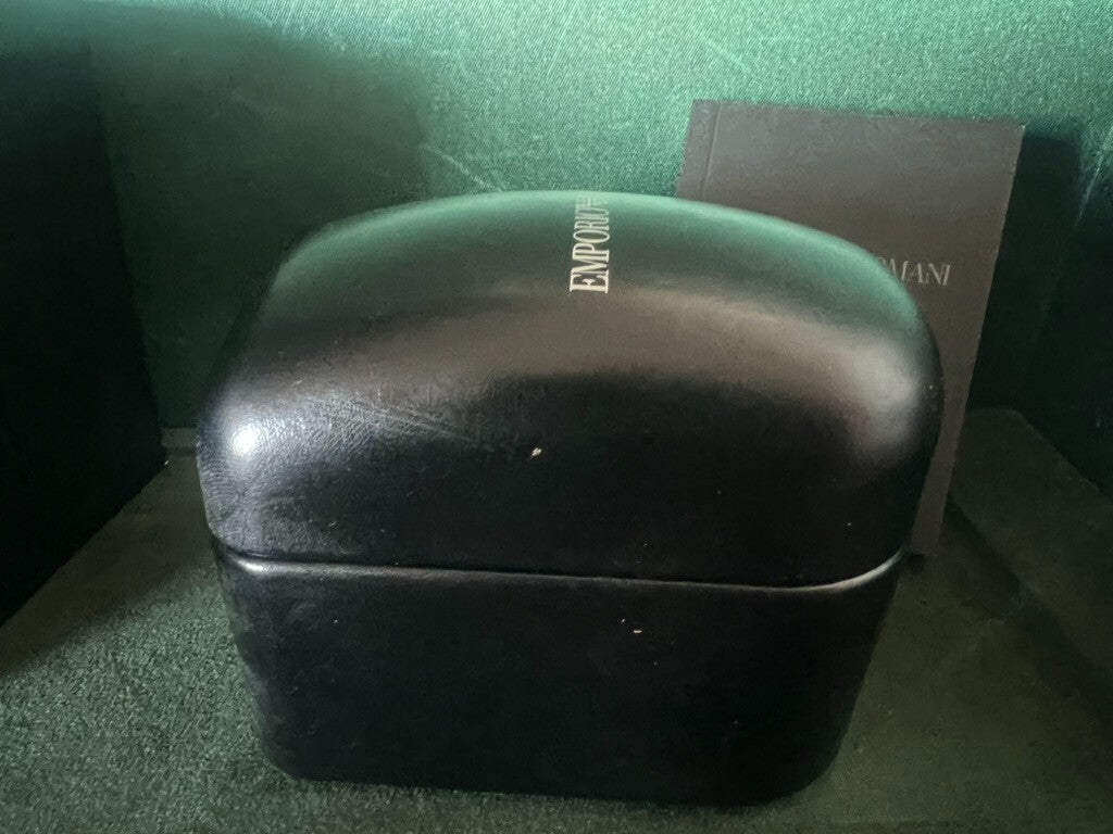 🔴 EMPORIO ARMANI box scatola orologio istruzioni garanzia e contro scatola